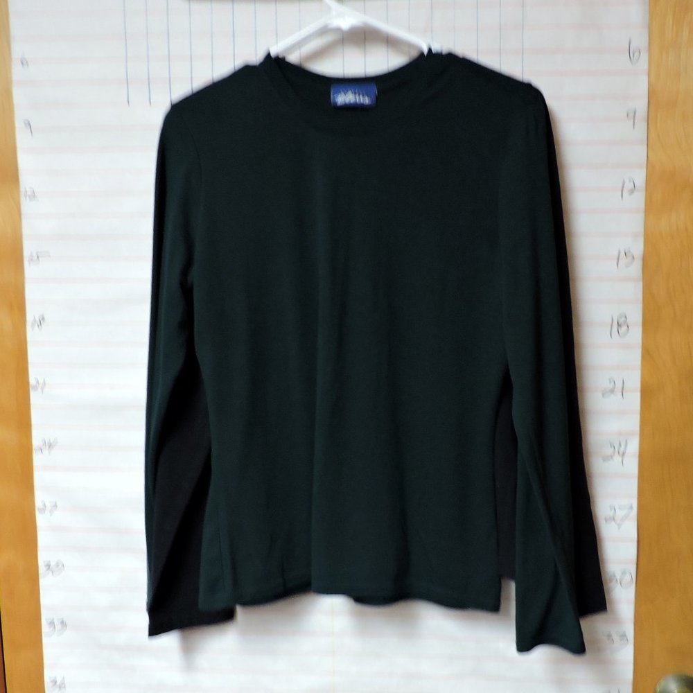EXPRESS BLEUS - women's, long sleeves, top, size tag removed, dark green